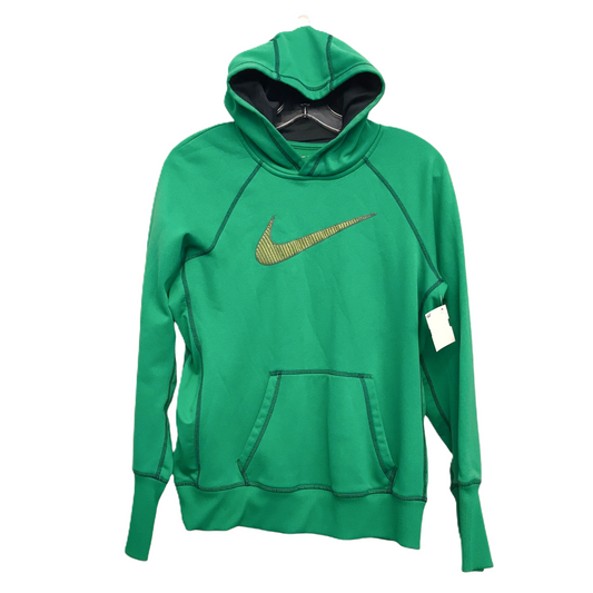 Athletic Sweatshirt Hoodie By Nike Apparel In Green, Size: M