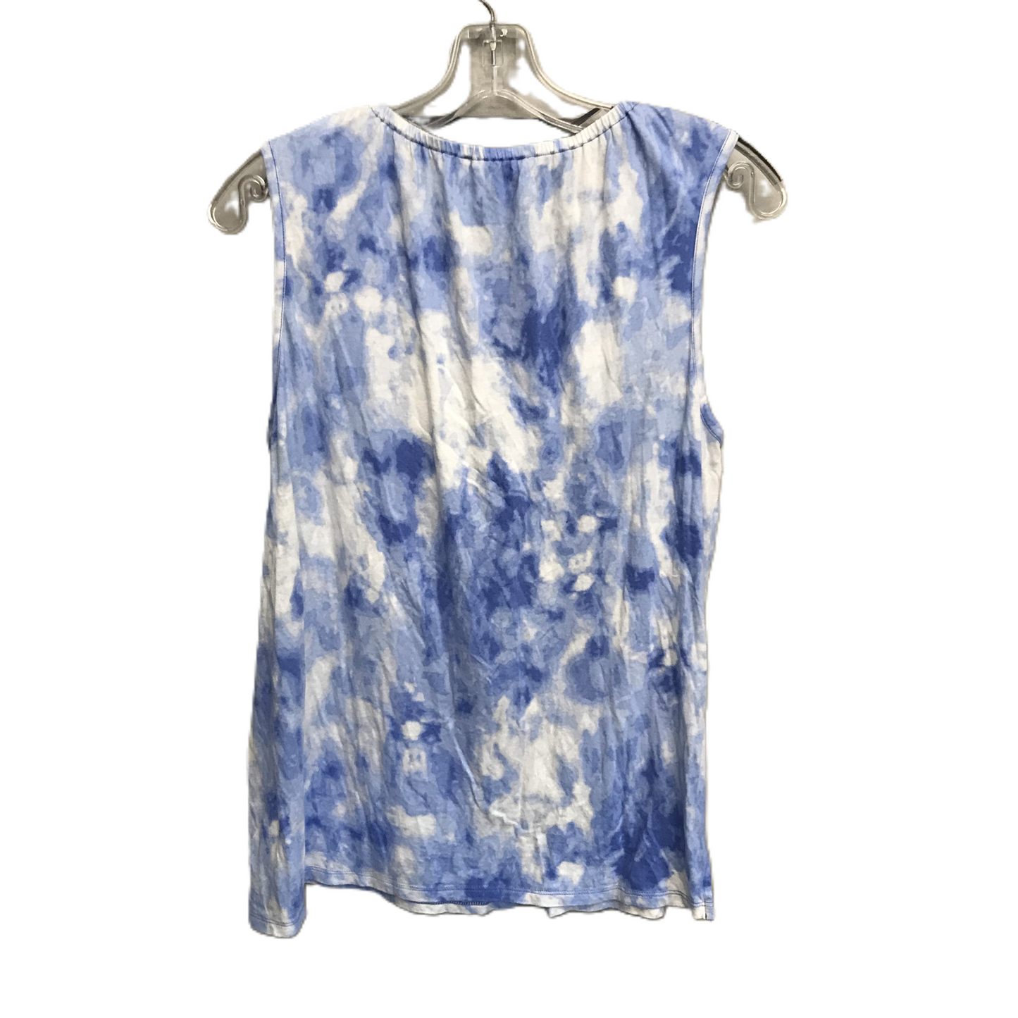 Blue & White Top Sleeveless By Michael By Michael Kors, Size: L