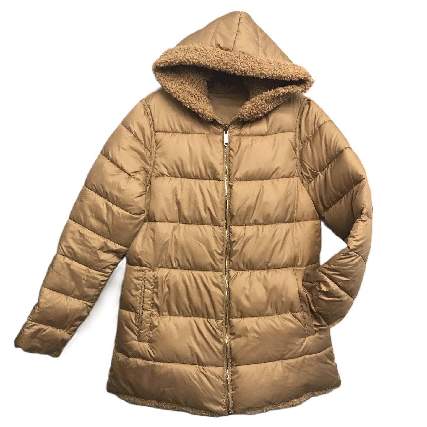 Coat Puffer & Quilted By Sam Edelman In Tan, Size: M