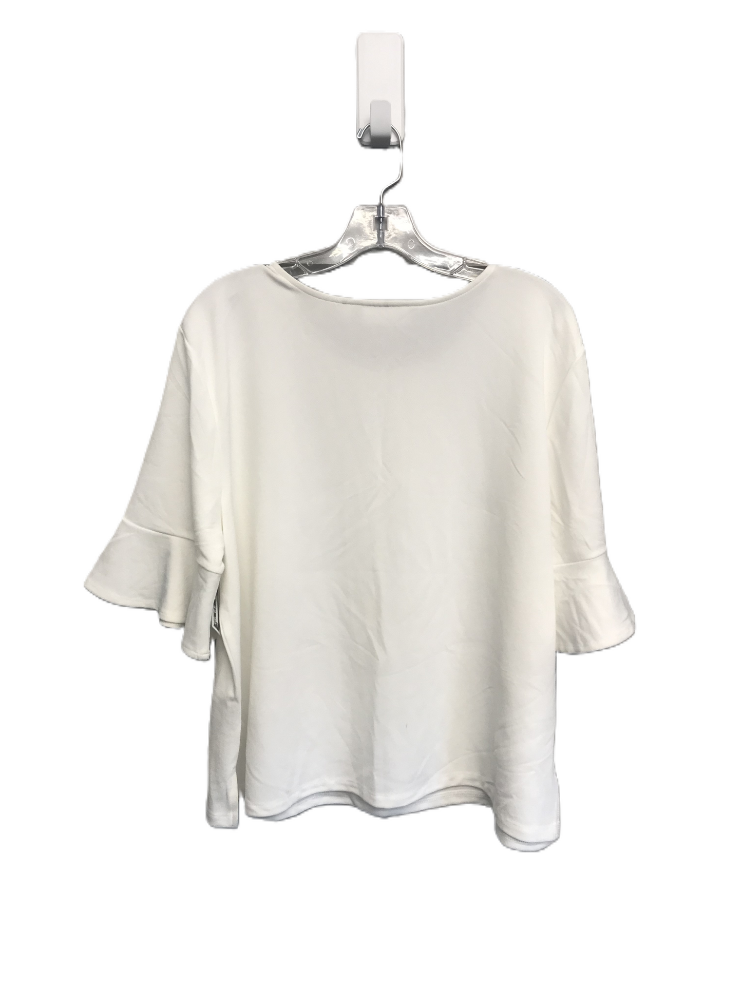 White Top Short Sleeve By New York And Co, Size: Xxl