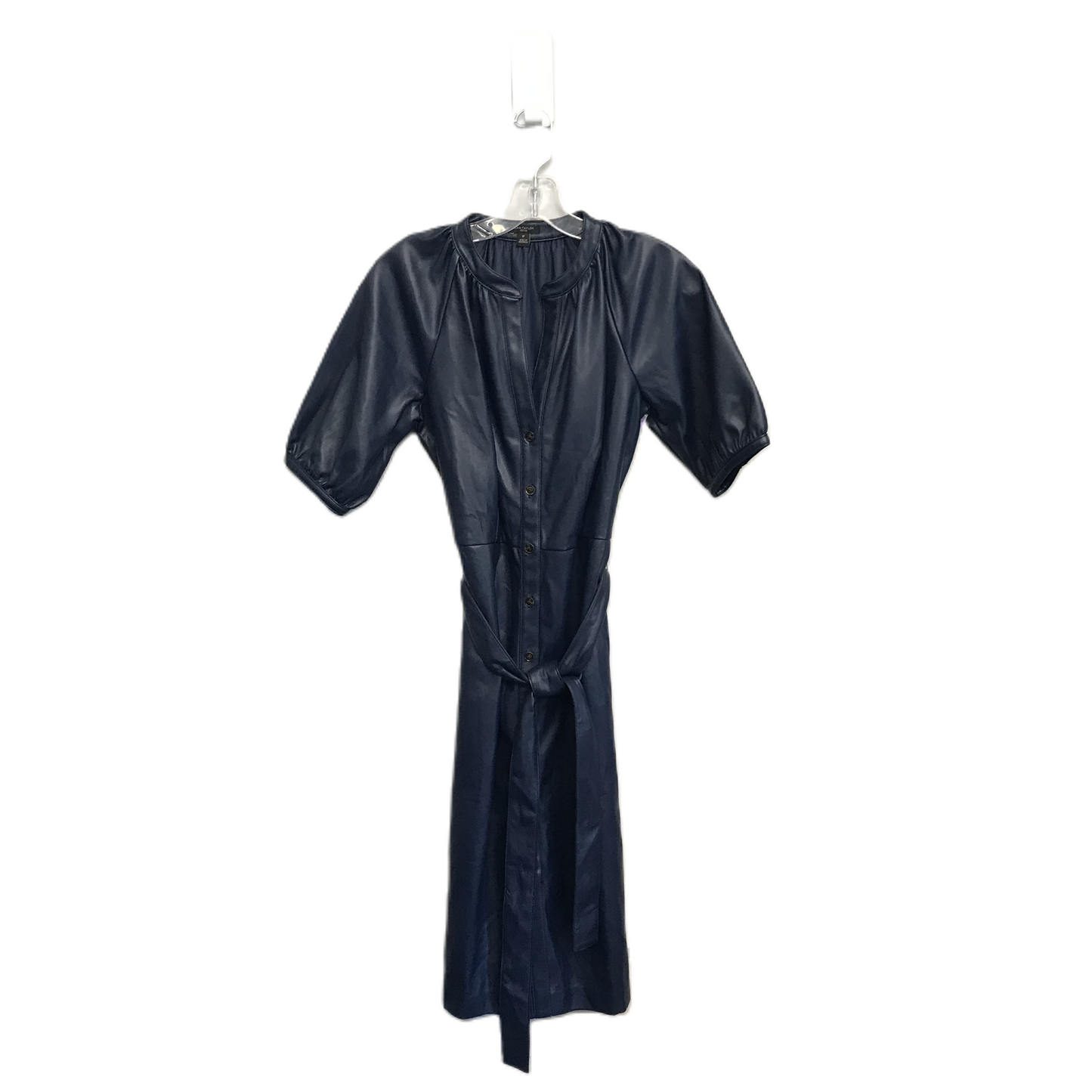 Navy Dress Casual Midi By Ann Taylor, Size: Petite  M