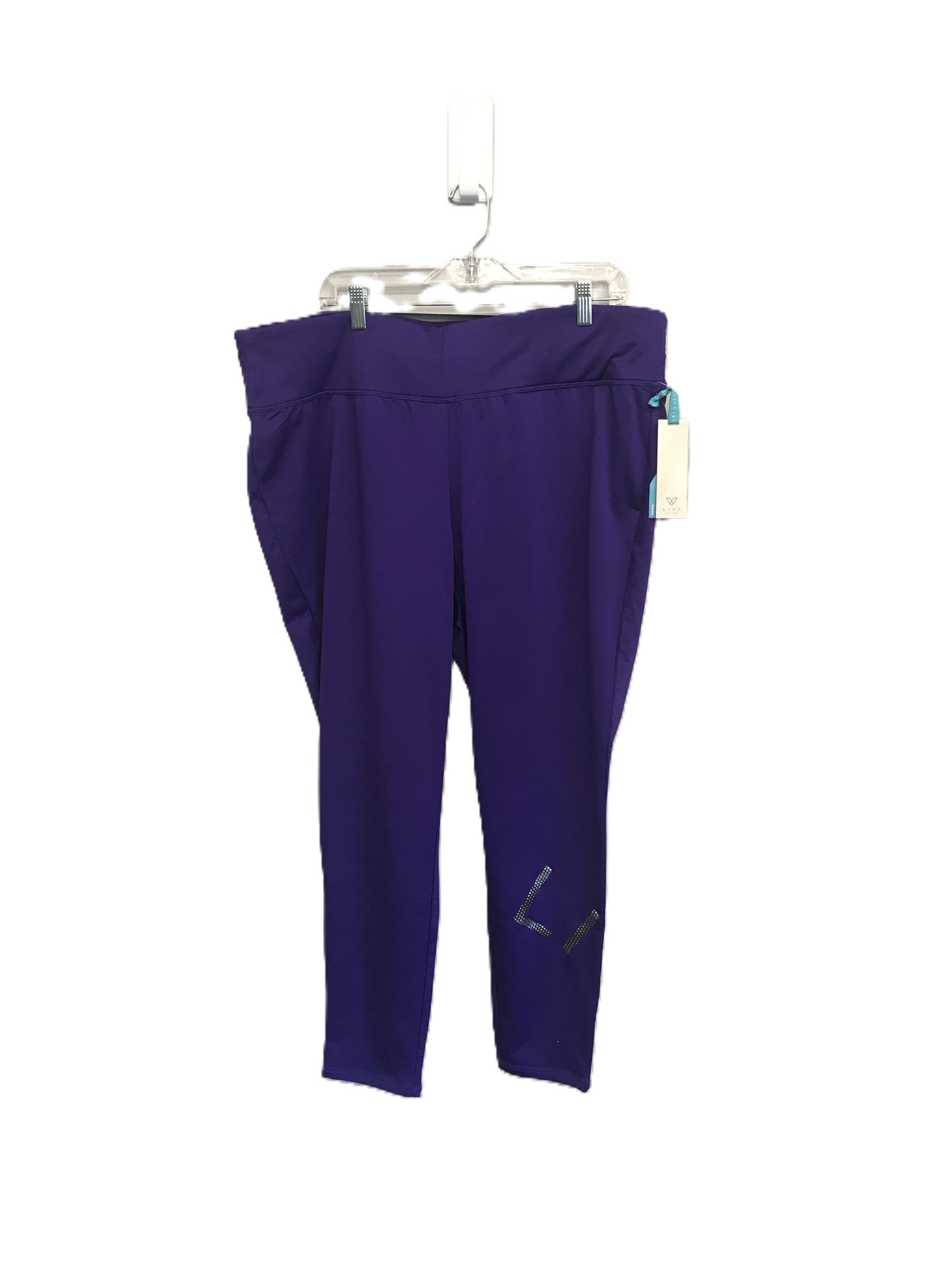 Purple Athletic Leggings By Livi Active, Size: Xxxl