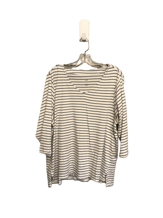 Striped Pattern Top Short Sleeve Basic By J. Jill, Size: 2x