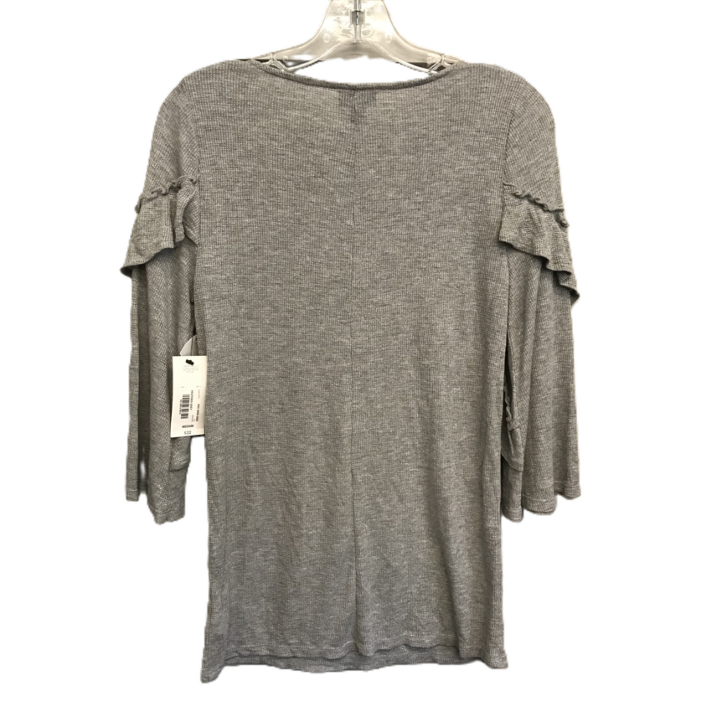 Grey Top Long Sleeve By Ana, Size: M