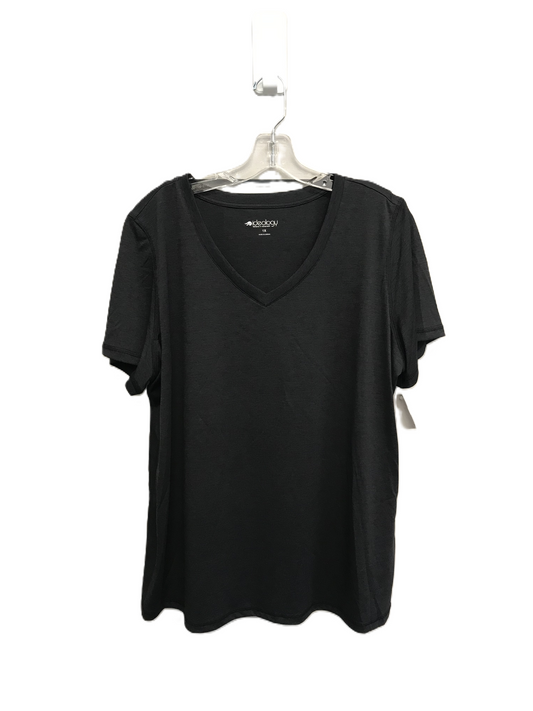 Black Top Short Sleeve By Ideology, Size: 1x