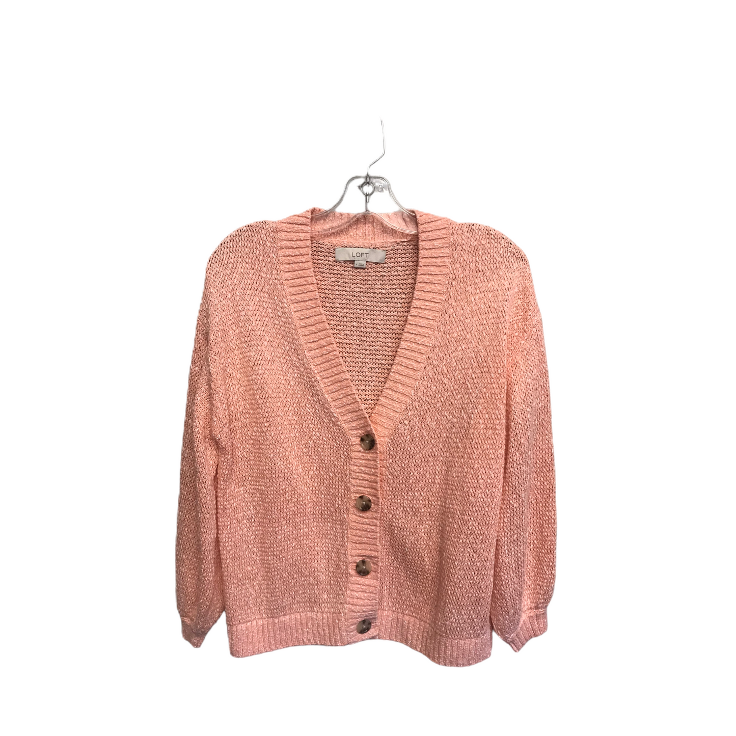 Peach Sweater Cardigan By Loft, Size: M