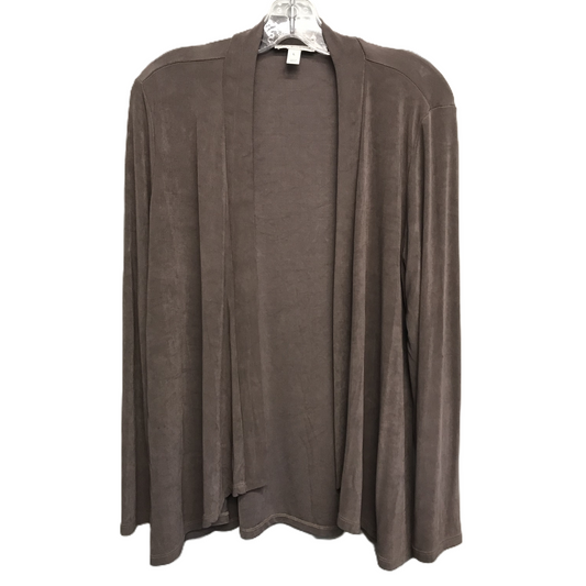 Cardigan By Dana Buchman In Taupe, Size: L