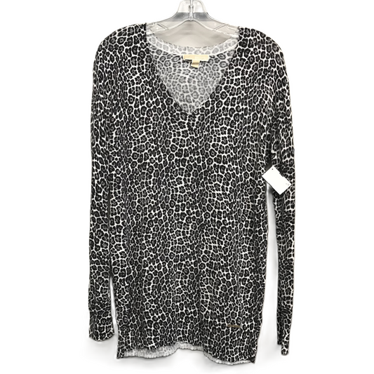 Top Long Sleeve By Michael Kors In Animal Print, Size: M