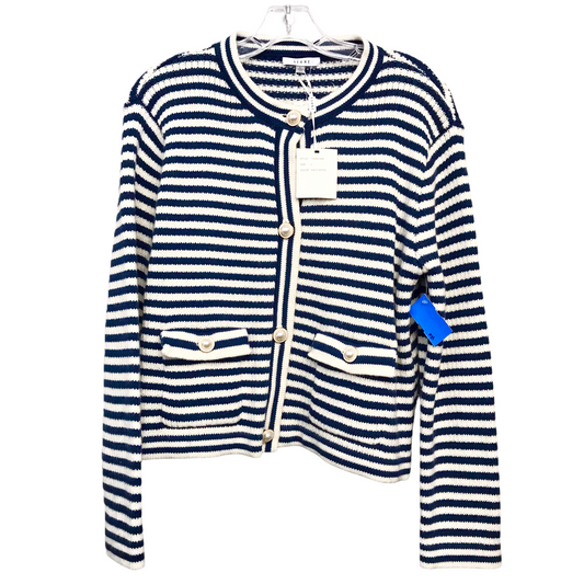 Sweater Cardigan By Sioni In Striped Pattern, Size: L