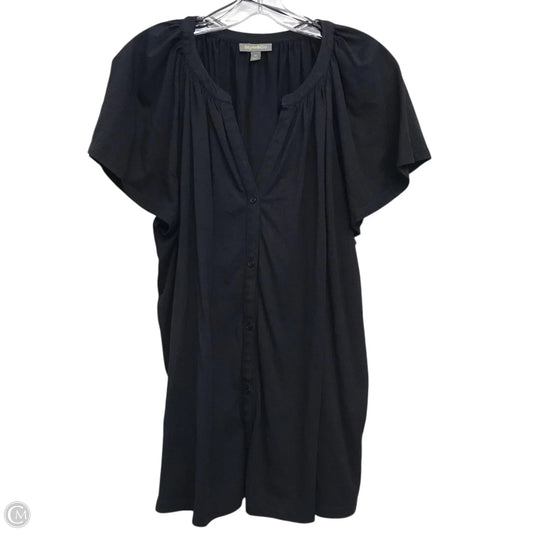 Top Short Sleeve By Style And Company In Black, Size: 3x