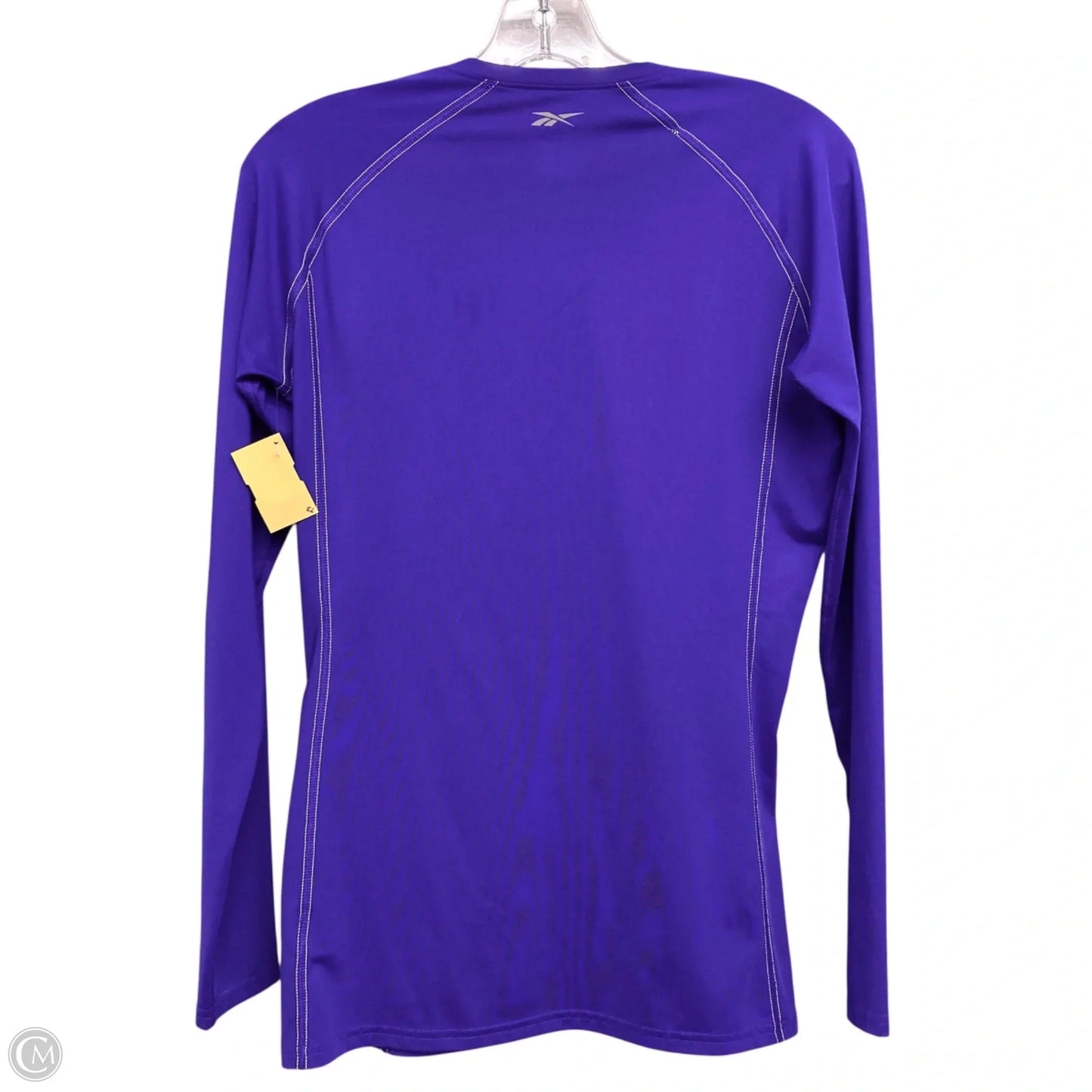 Athletic Top Long Sleeve Crewneck By Reebok In Blue, Size: M