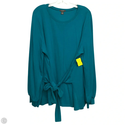 Top Long Sleeve By Halogen In Teal, Size: 3x