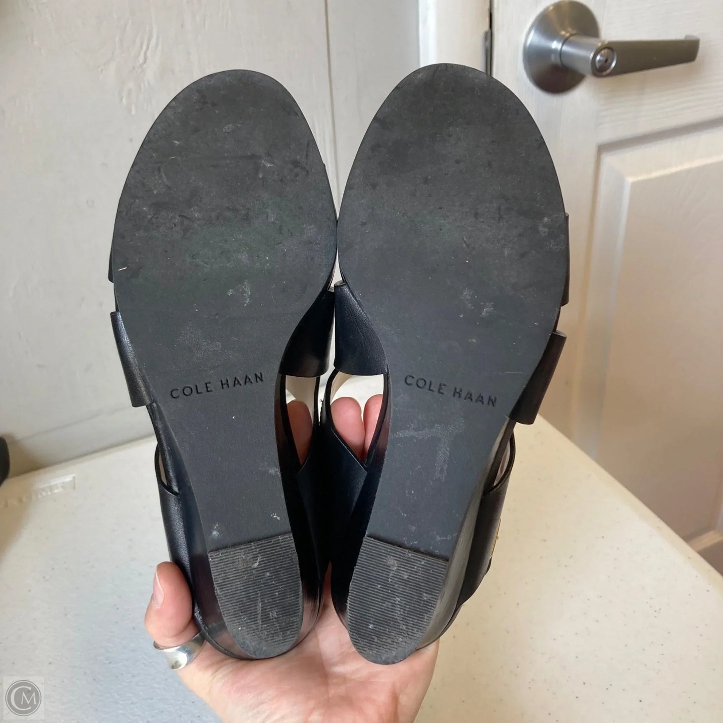 Shoes Heels Wedge By Cole-haan In Black, Size: 5