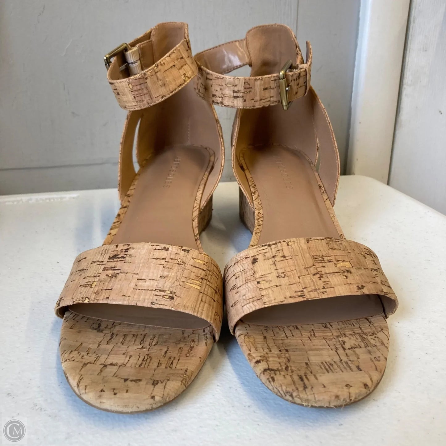 Shoes Heels Wedge By Aerosoles In Tan, Size: 10.5
