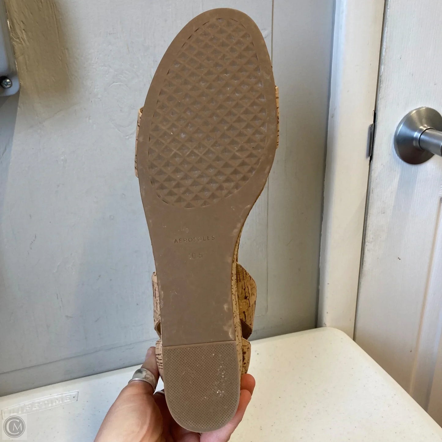 Shoes Heels Wedge By Aerosoles In Tan, Size: 10.5