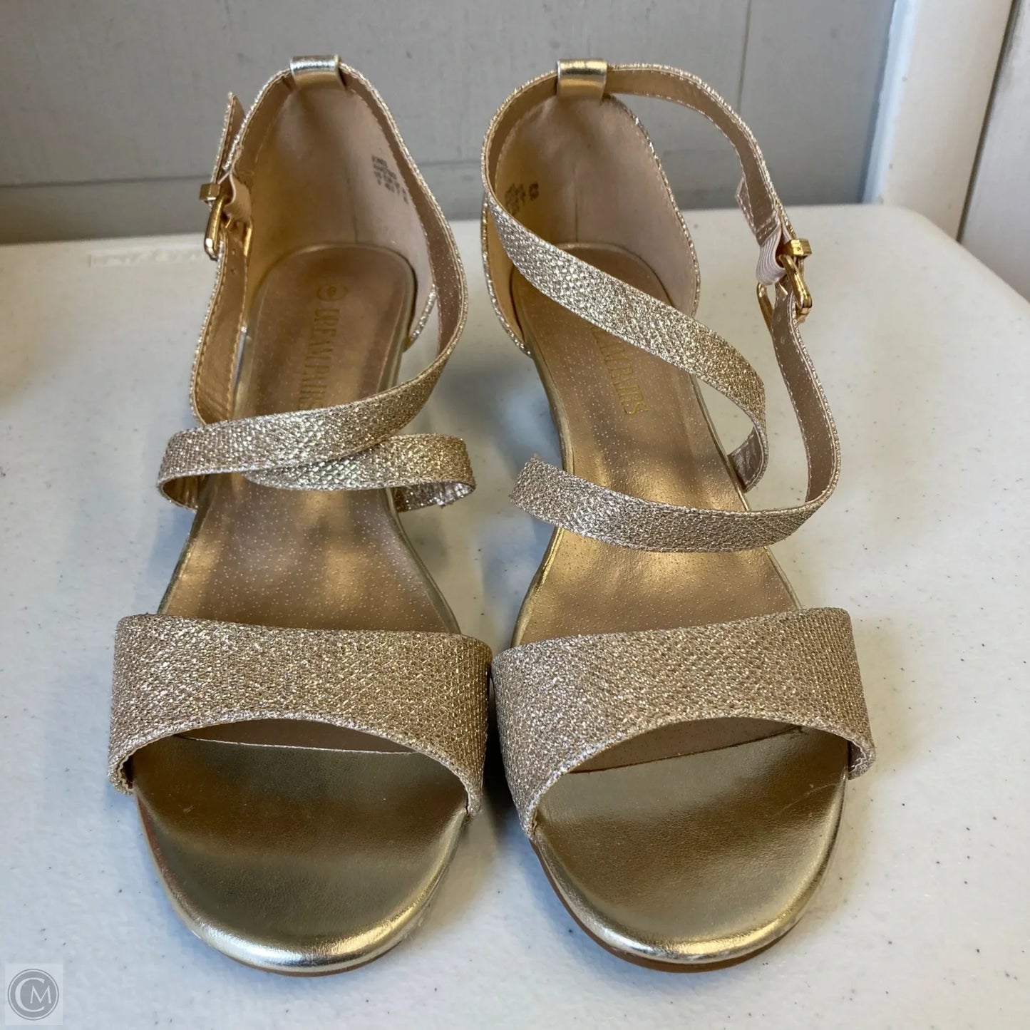 Shoes Heels Wedge By Dream Pairs In Gold, Size: 9