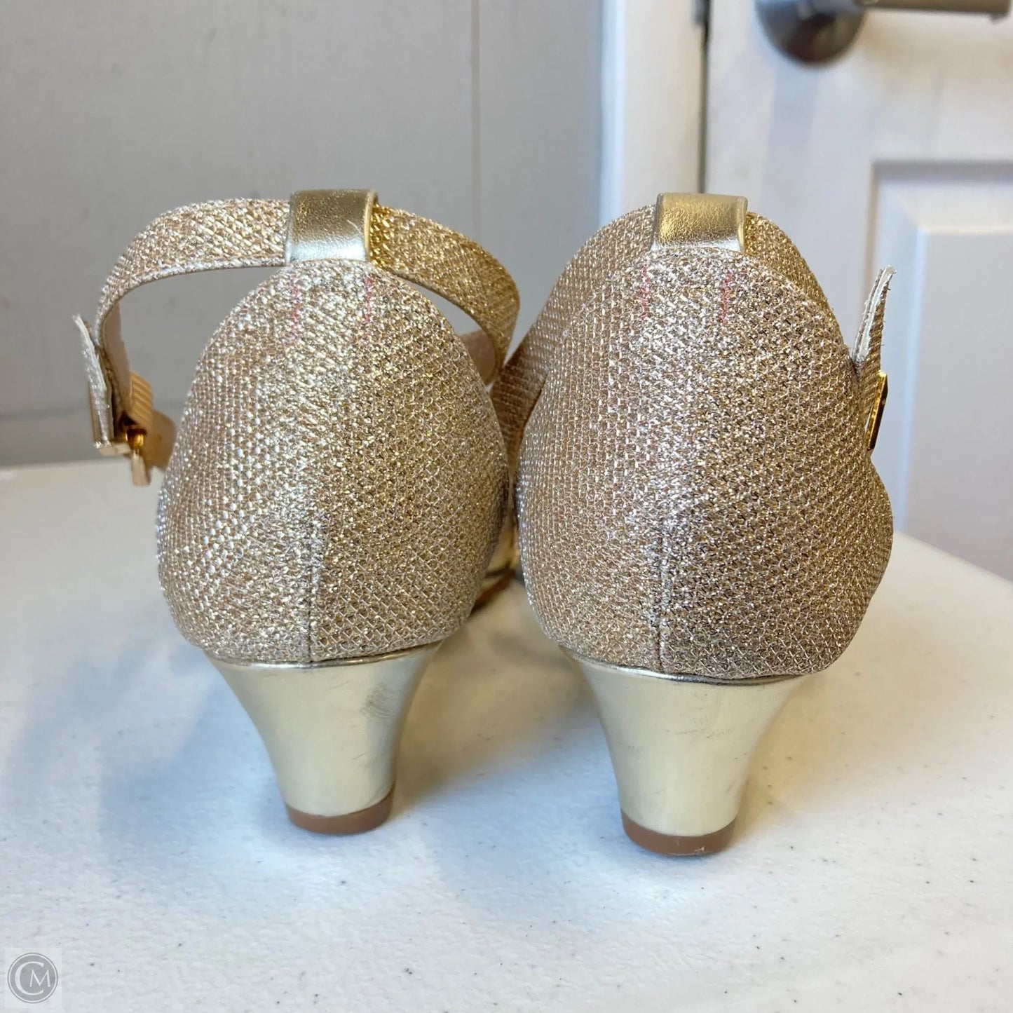 Shoes Heels Wedge By Dream Pairs In Gold, Size: 9