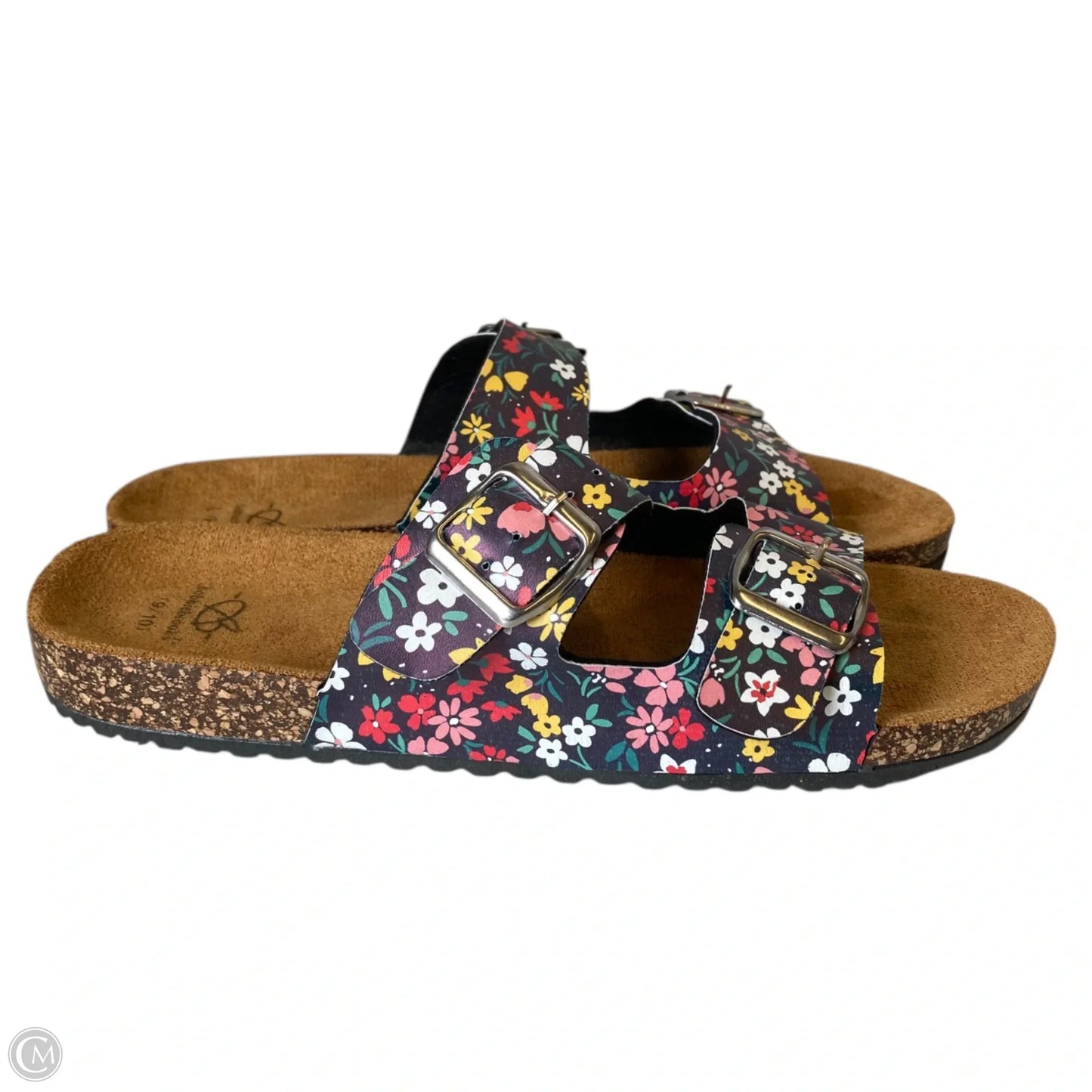 Sandals Flats By Bobbiebrooks In Floral Print, Size: 9
