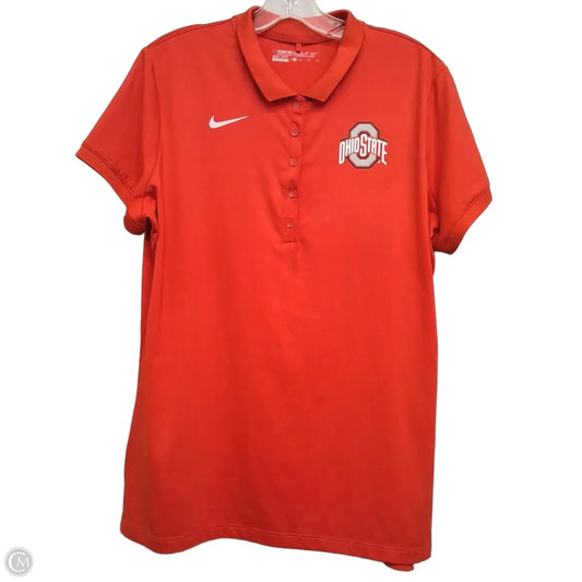 Athletic Top Short Sleeve By Nike Apparel In Red, Size: Xl