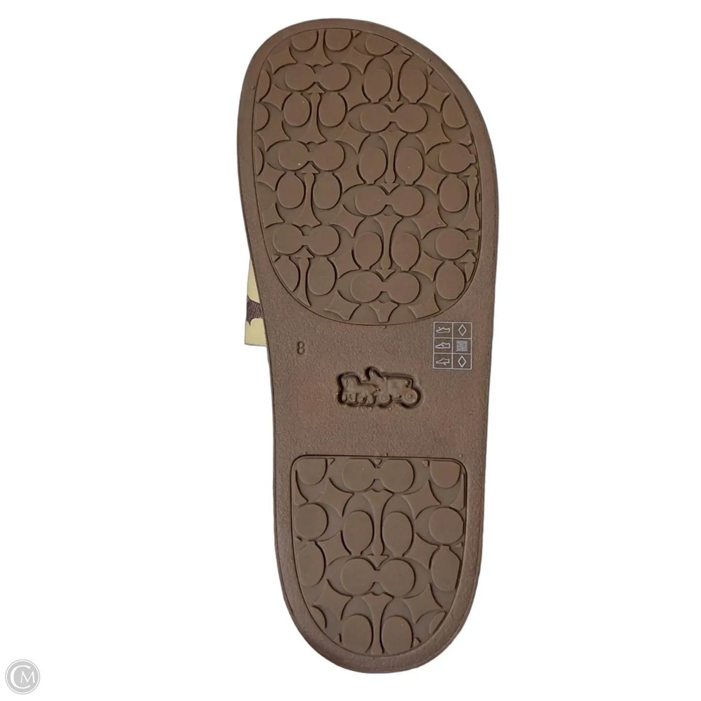 Sandals Designer By Coach In Brown & Yellow, Size: 8