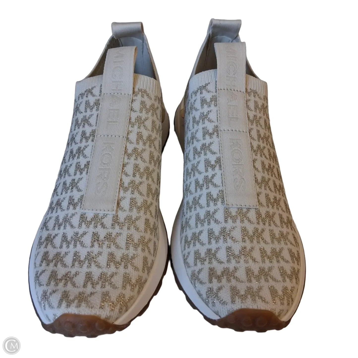 Shoes Flats By Michael By Michael Kors In Gold & White, Size: 9