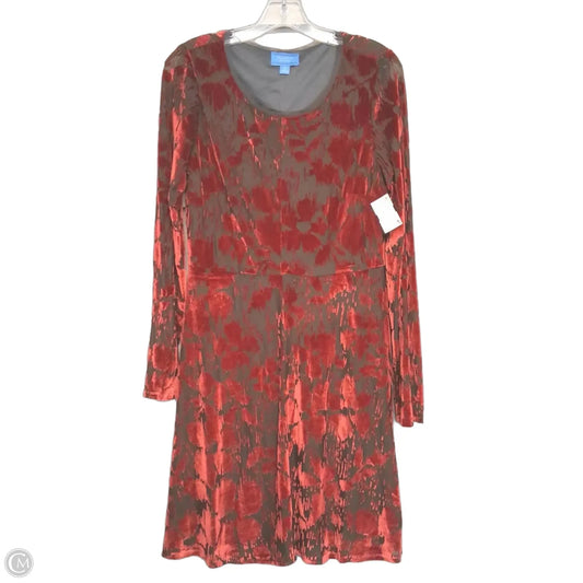 Dress Casual Midi By Simply Vera In Black & Red, Size: M