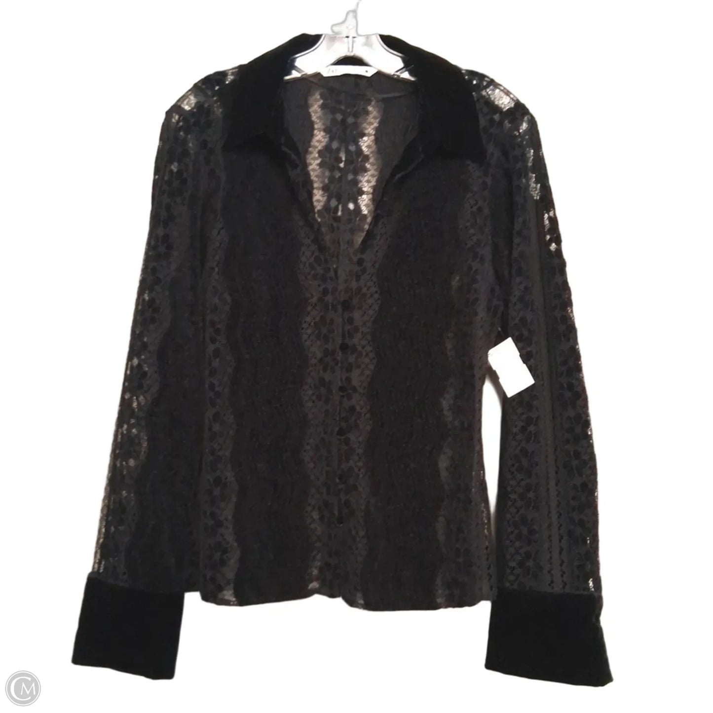 Top Long Sleeve By Zara In Black, Size: Xl