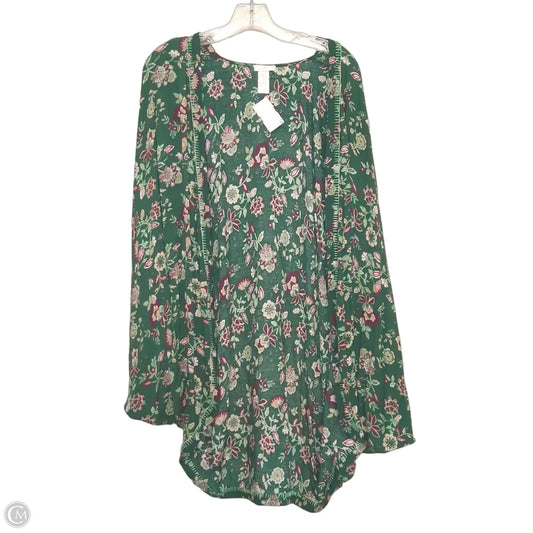 Poncho By J. Jill In Floral Print, Size: Xl