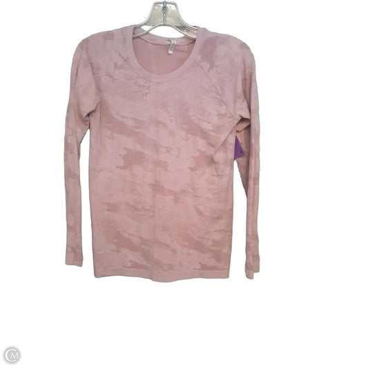 Athletic Top Long Sleeve Crewneck By Athleta In Pink, Size: M