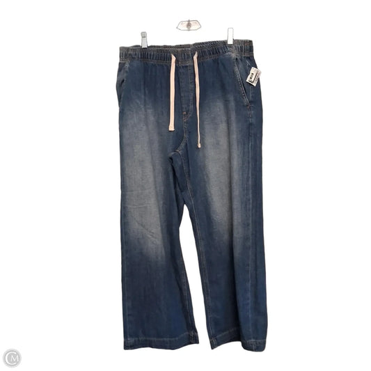 Jeans Wide Leg By Gap In Blue Denim, Size: 12p