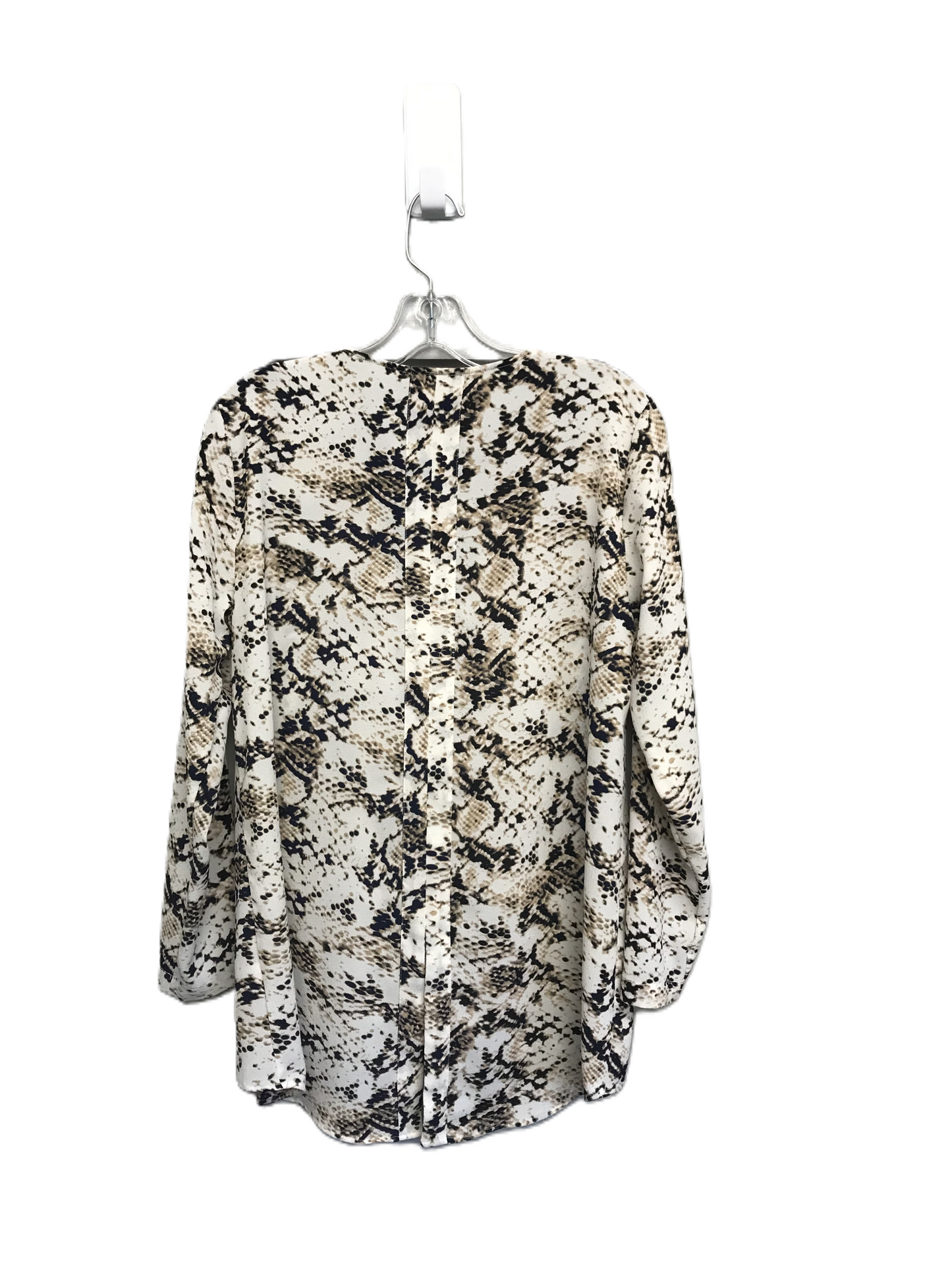 Cream Top Long Sleeve By Jones New York, Size: M