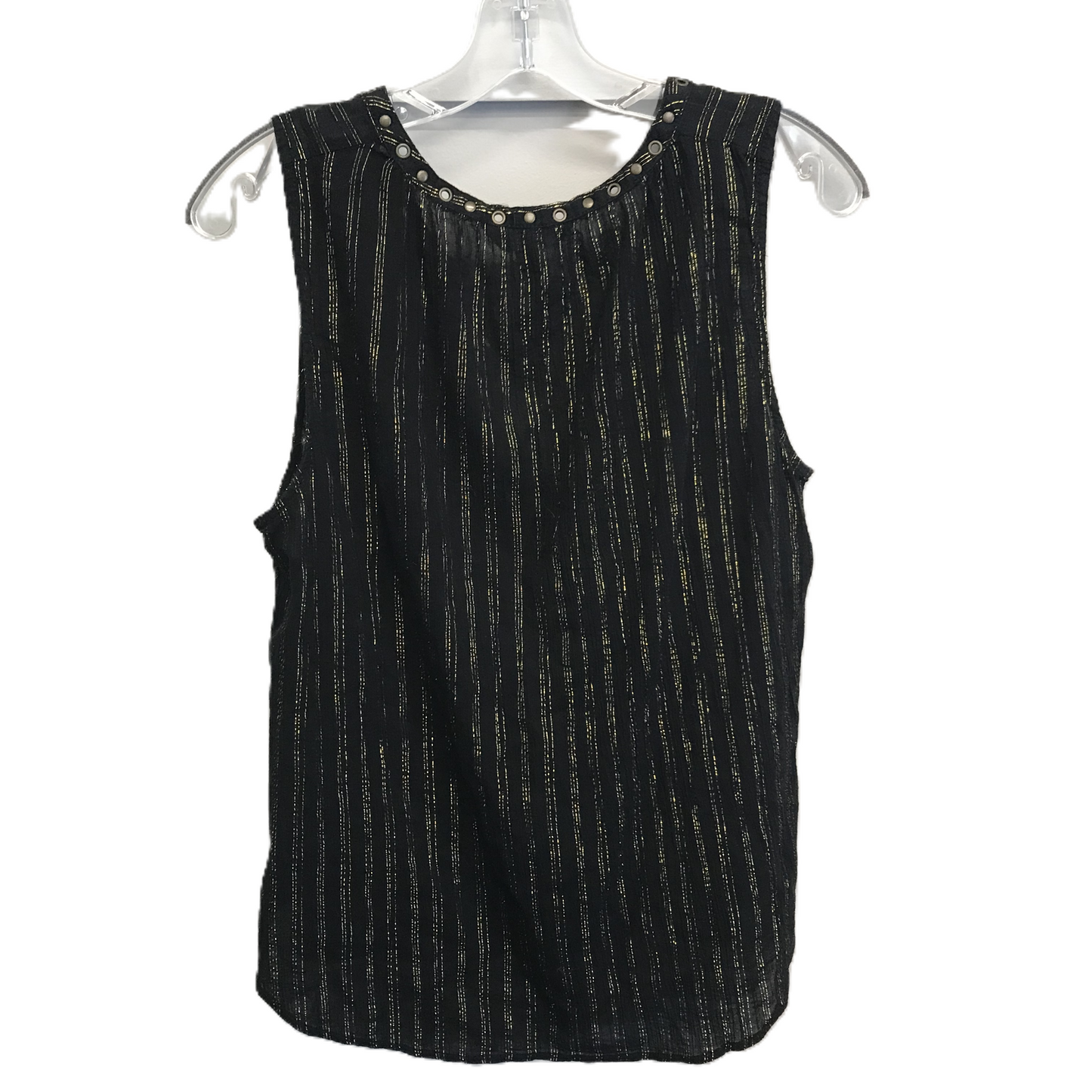 Black & Gold Top Sleeveless By Rock And Republic, Size: Xl