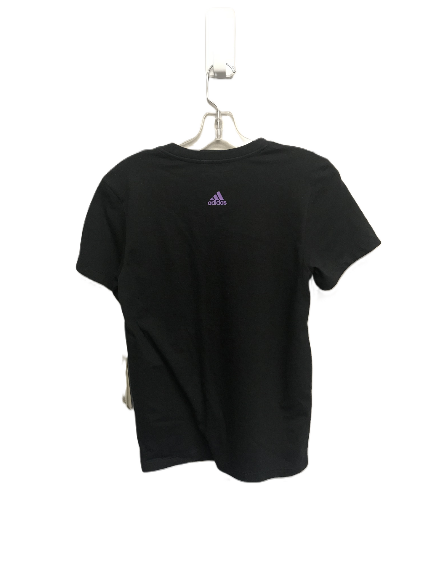 Black Athletic Top Short Sleeve By Adidas, Size: Xs