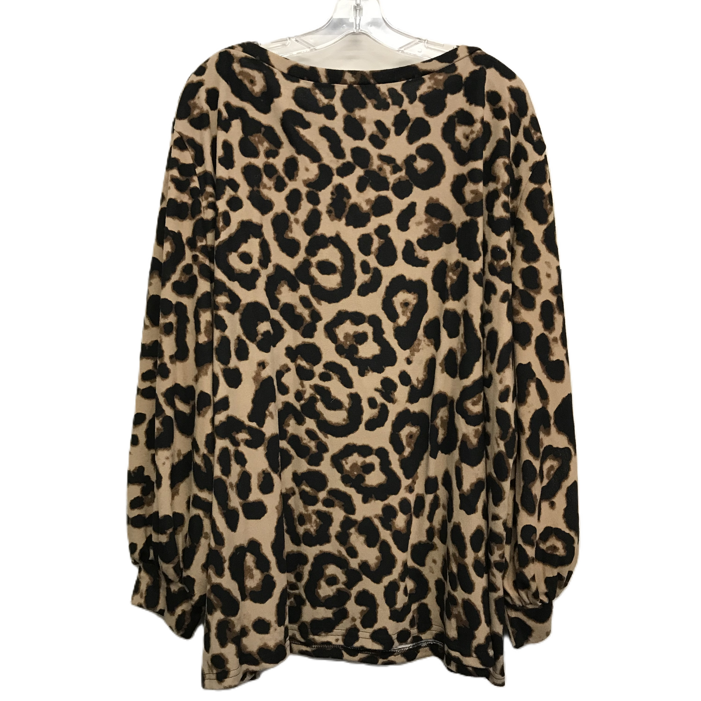 Top Long Sleeve By Amaryllis In Animal Print, Size: 3x