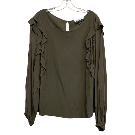 Top Long Sleeve By Eloquii In Green, Size: 2x