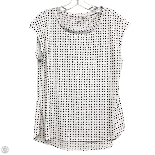 Top Sleeveless By Elle In Black & White, Size: M