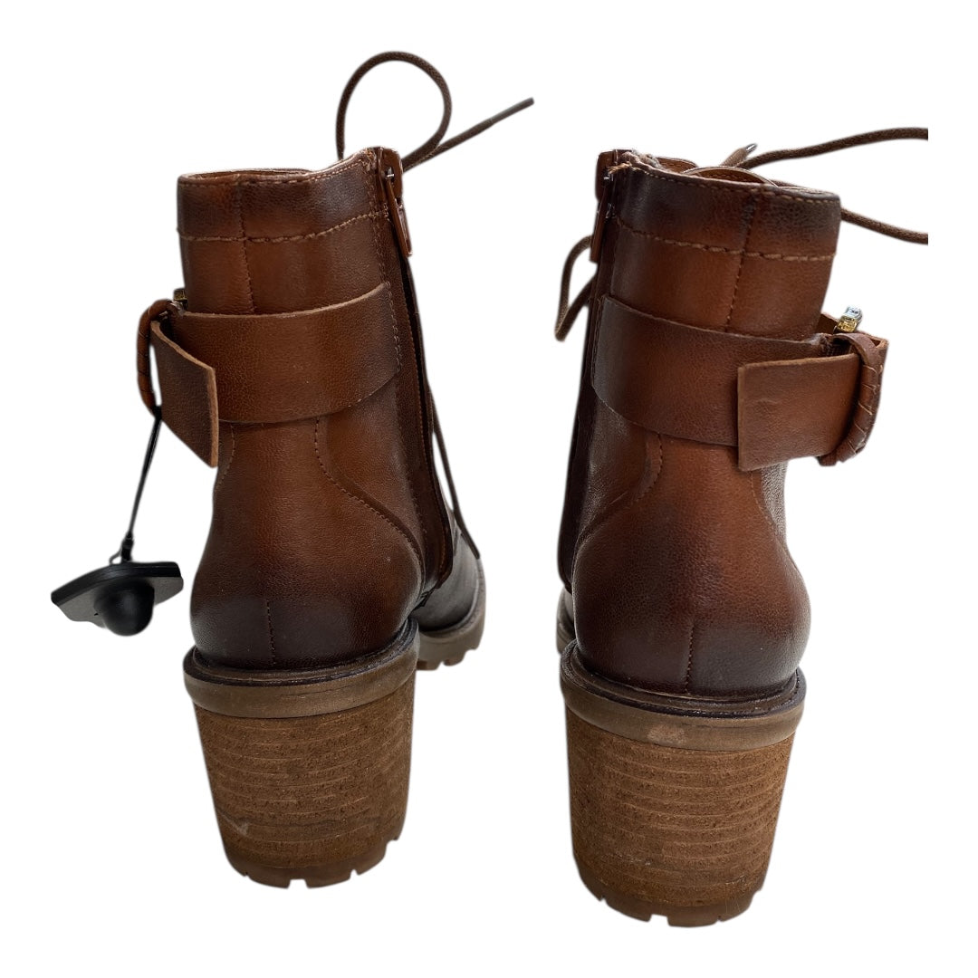 Boots Ankle Flats By Zodiac In Brown, Size:6