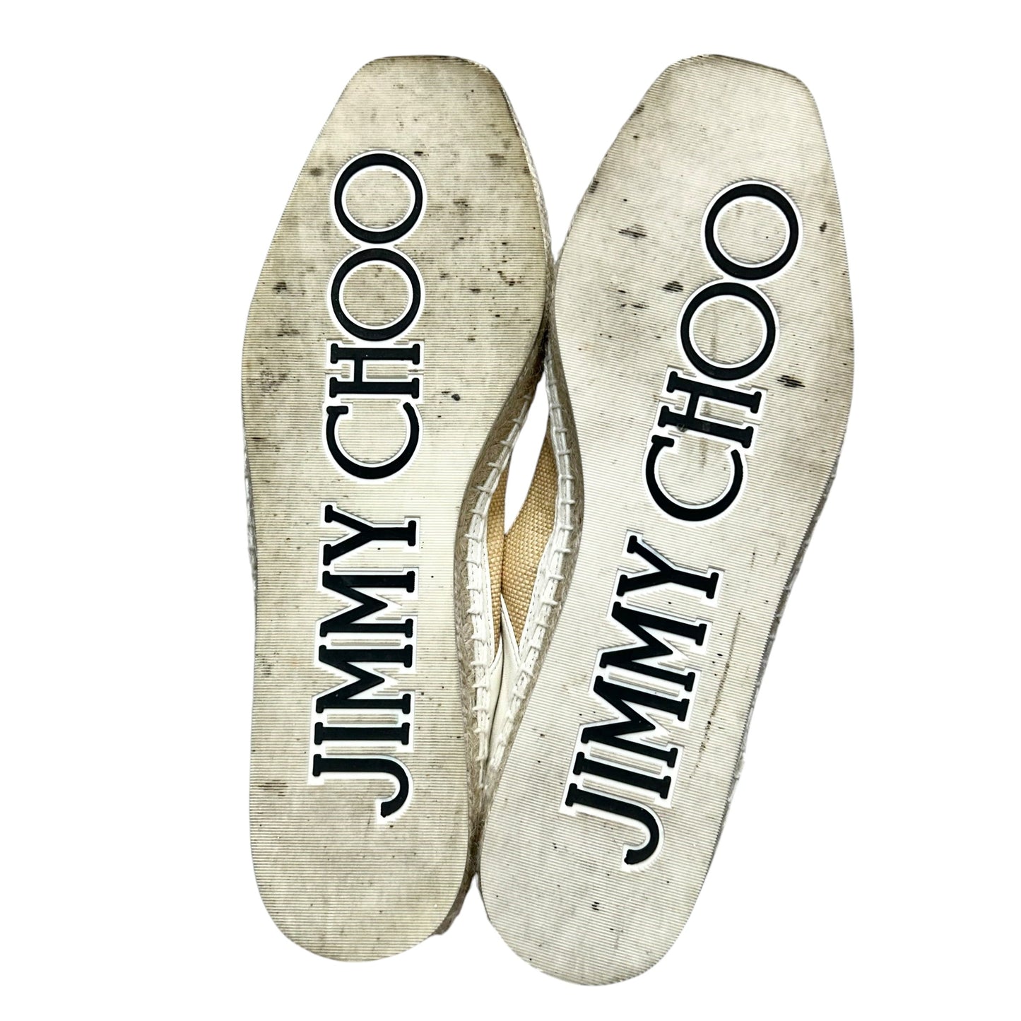 Shoes Luxury Designer By Jimmy Choo In Cream, Size: 9