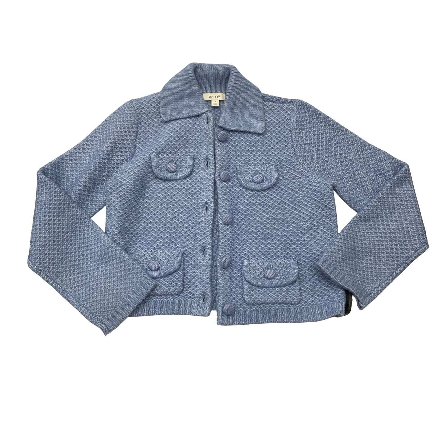 Sweater Cardigan By On 34Th In Blue, Size:S