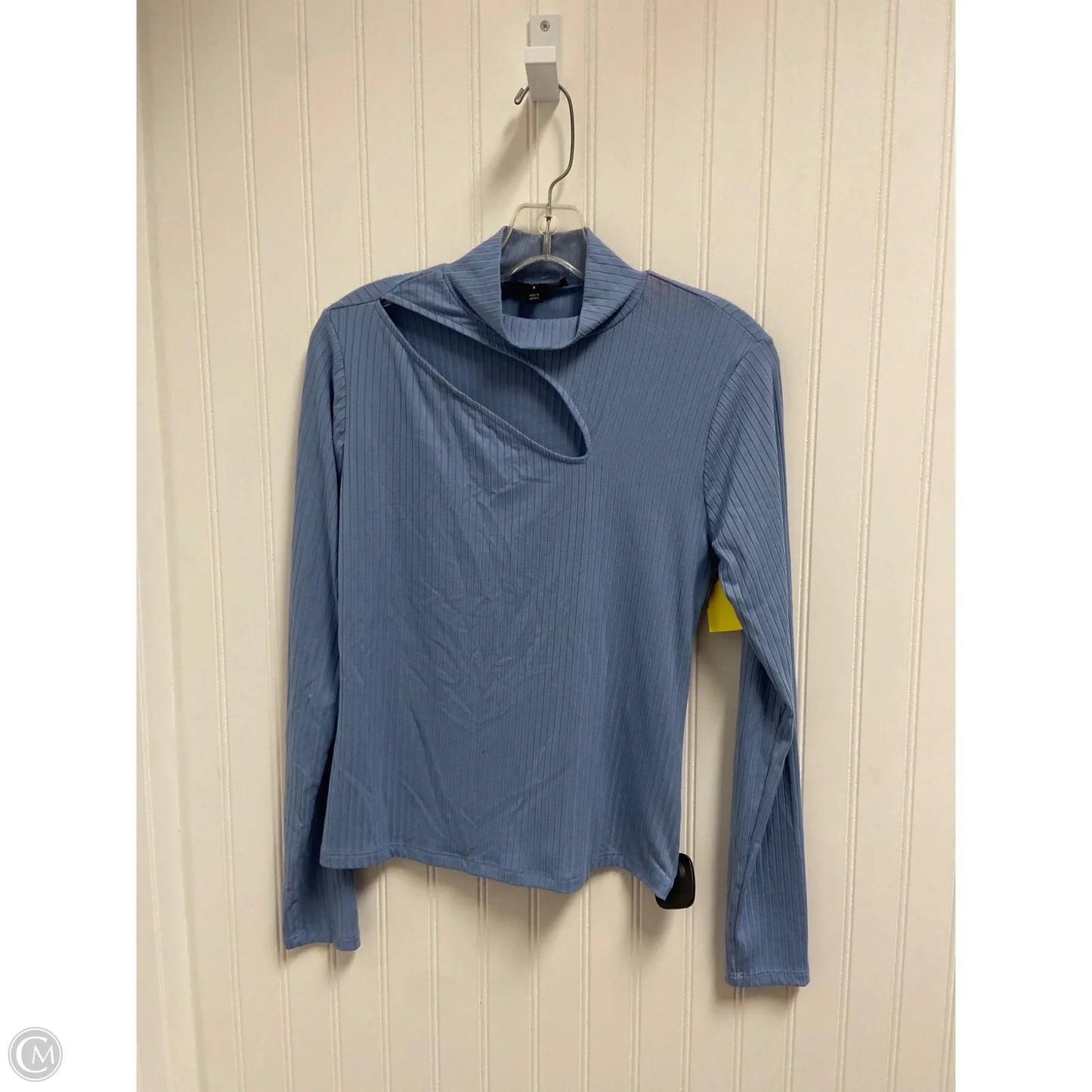 Top Long Sleeve By Inc In Blue, Size: S