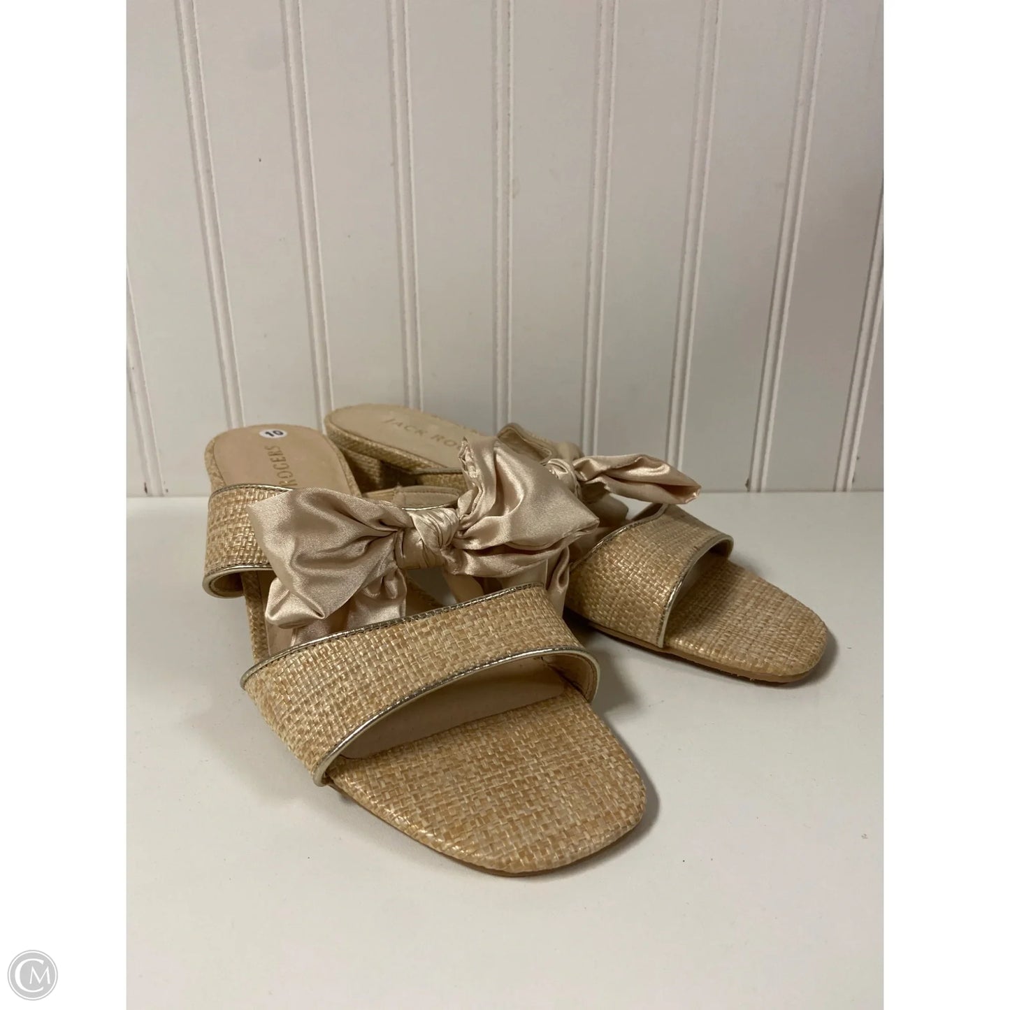 Sandals Heels Block By Jack Rogers In Beige, Size: 10