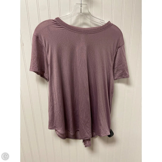 Athletic Top Short Sleeve By Lululemon In Purple, Size: L