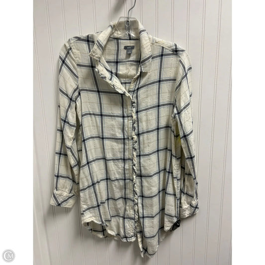 Top Long Sleeve By Aerie In Plaid Pattern, Size: S