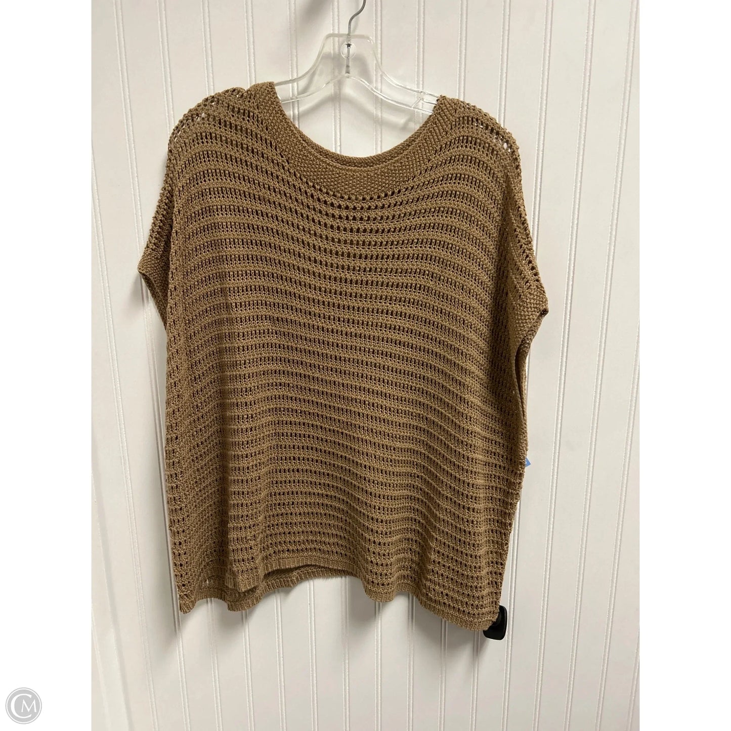 Sweater Short Sleeve By Max Studio In Brown, Size: L