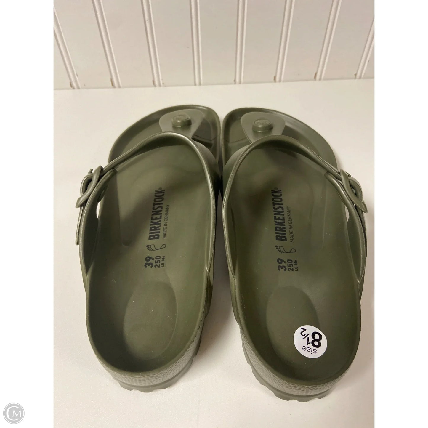 Sandals Flip Flops By Birkenstock In Green, Size: 8.5