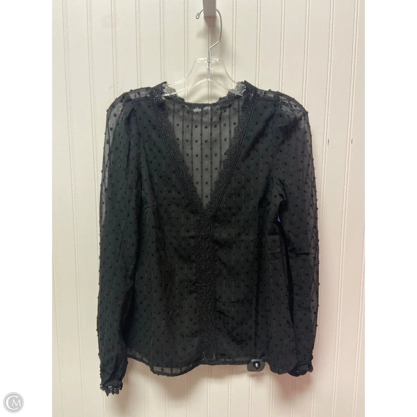 Top Long Sleeve By Shein In Black, Size: Xs