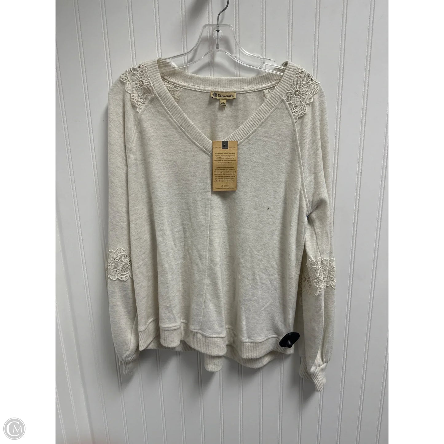 Sweater By Democracy In Beige, Size: L