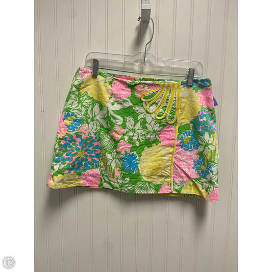 Skort Designer By Lilly Pulitzer In Blue & White, Size: L