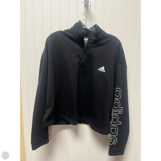 Sweatshirt Collar By Adidas In Black, Size: 2x