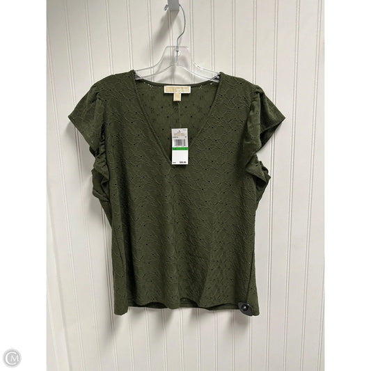 Top Short Sleeve By Michael By Michael Kors In Green, Size: L